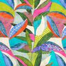 tessuto arredo mezzo panama Foglie tropicali – arancione/verde scuro,  thumbnail number 1