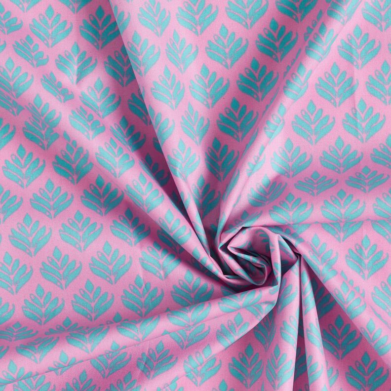 cotone rivestito Soggetti astratti – rosa/azzurro,  image number 3