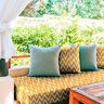 tessuto jacquard da esterni motivo ikat – senape,  thumbnail number 6