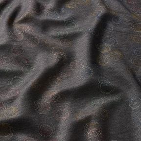 jersey di viscosa Cerchi variopinti – grigio pietra, 