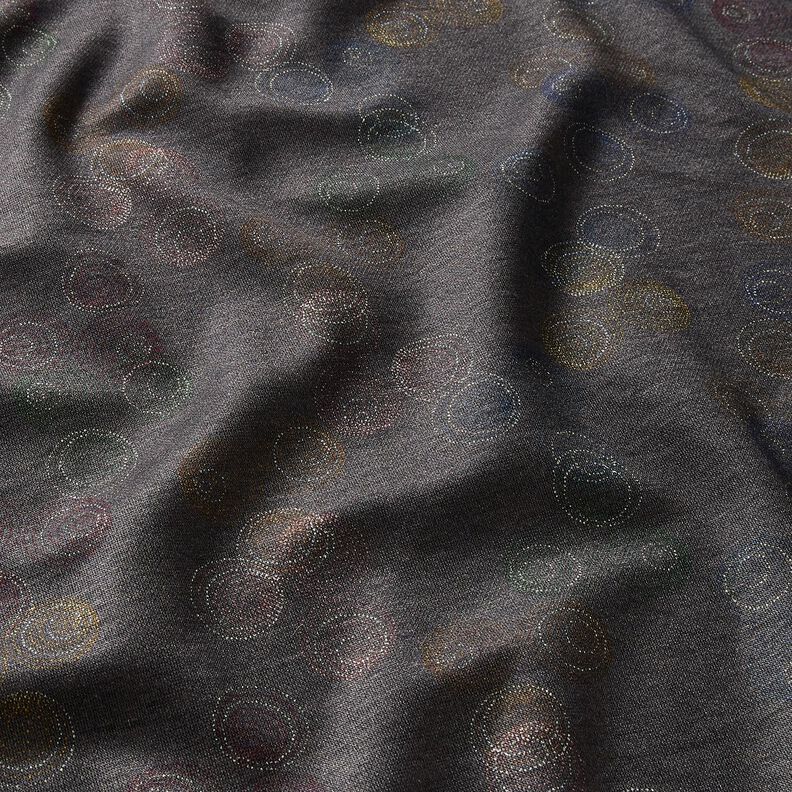 jersey di viscosa Cerchi variopinti – grigio pietra,  image number 2