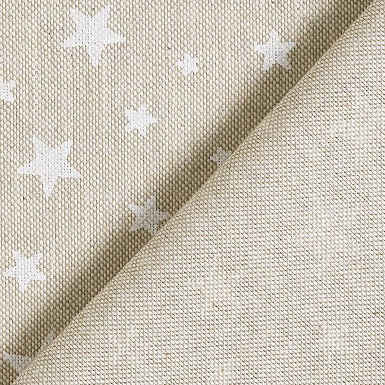 tessuto arredo mezzo panama Stelle – naturale/bianco, image number 4