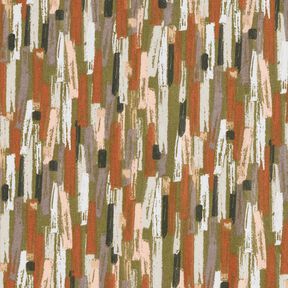 tessuto in cotone cretonne pennellate – pino/bronzo, 