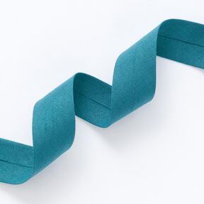 Nastro in sbieco Cotone bio [20 mm] – petrolio, 