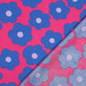 popeline di cotone Big Flower | Nerida Hansen – rosa fucsia acceso/colore blu jeans,  thumbnail number 4