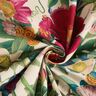 tessuto arredo mezzo panama Fiori sontuosi – naturale/porpora,  thumbnail number 3