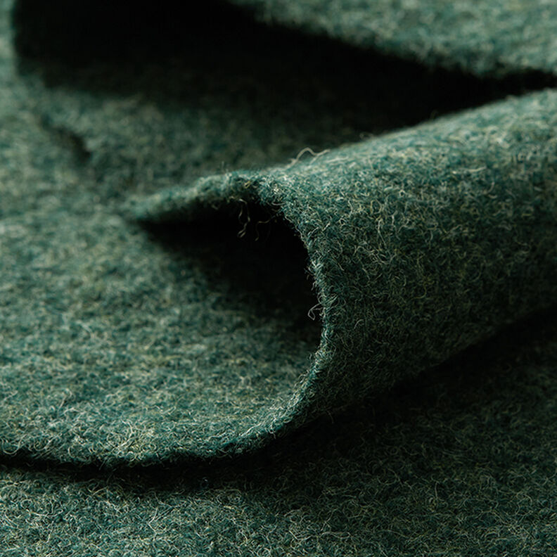 loden follato in lana mélange – verde scuro,  image number 4