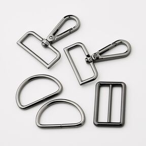 accessori per borse set [ 5-pezzi | 38 mm] &ndash; antracite, 