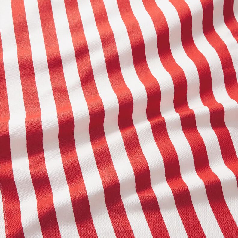 Outdoor Tessuto per sedia a sdraio Righe longitudinali 44 cm – rosso fuoco/bianco,  image number 2