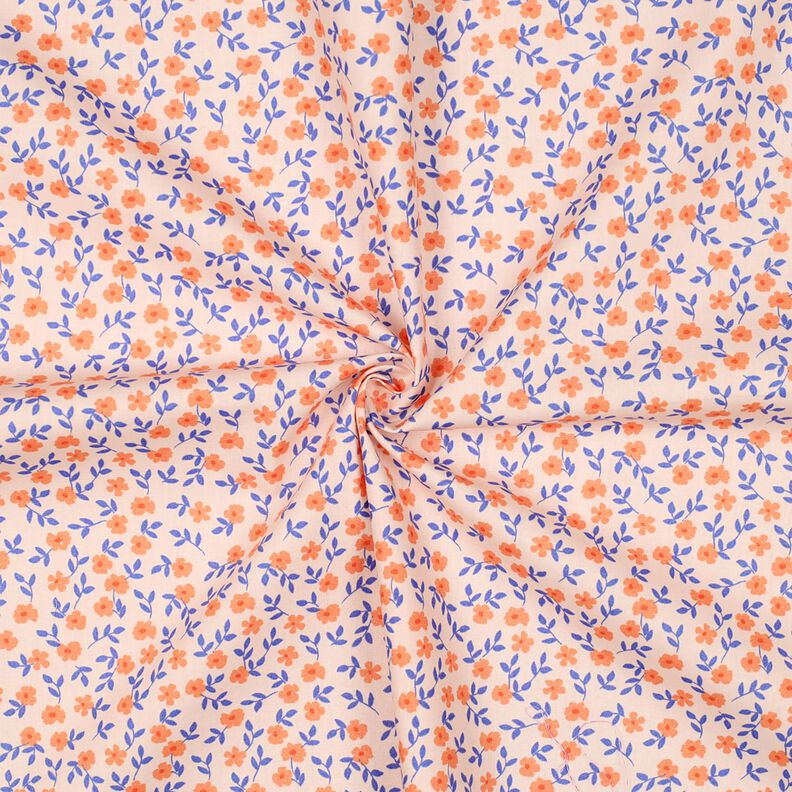 GOTS popeline di cotone fiorellini | Poppy Fabrics – naturale/arancio pesca,  image number 4