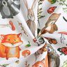 tessuto arredo mezzo panama animali della foresta dipinti – bianco,  thumbnail number 3