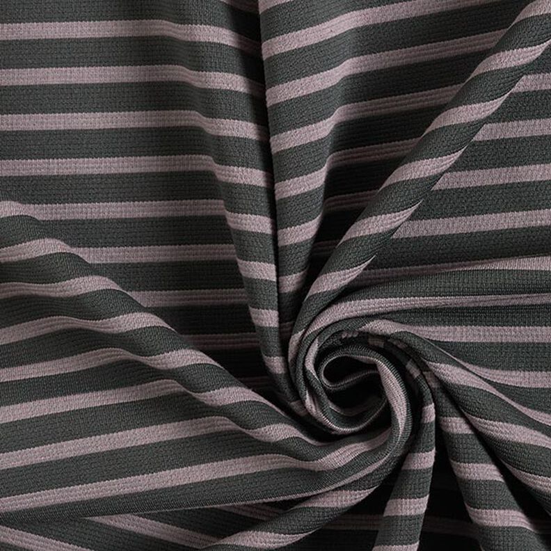 Jersey jacquard a righe – grigio malva/antracite, image number 3