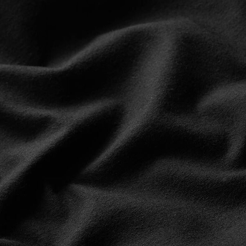 flanella di cotone tinta unita – nero,  image number 3