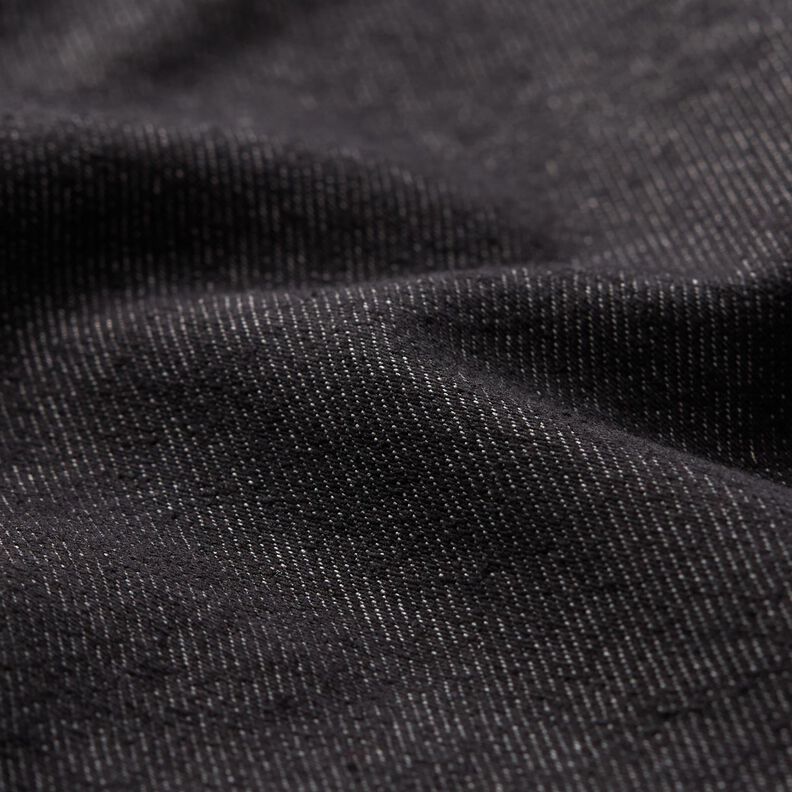 Denim stretch in misto cotone medio – nero,  image number 2