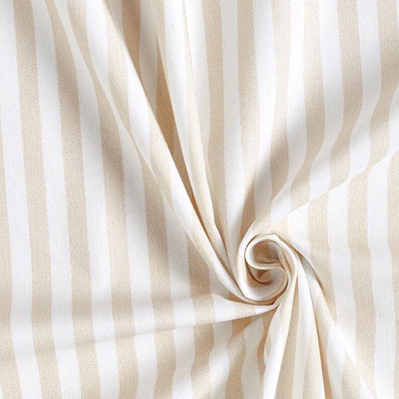 tessuto arredo mezzo panama righe longitudinali – beige chiaro/bianco,  image number 3