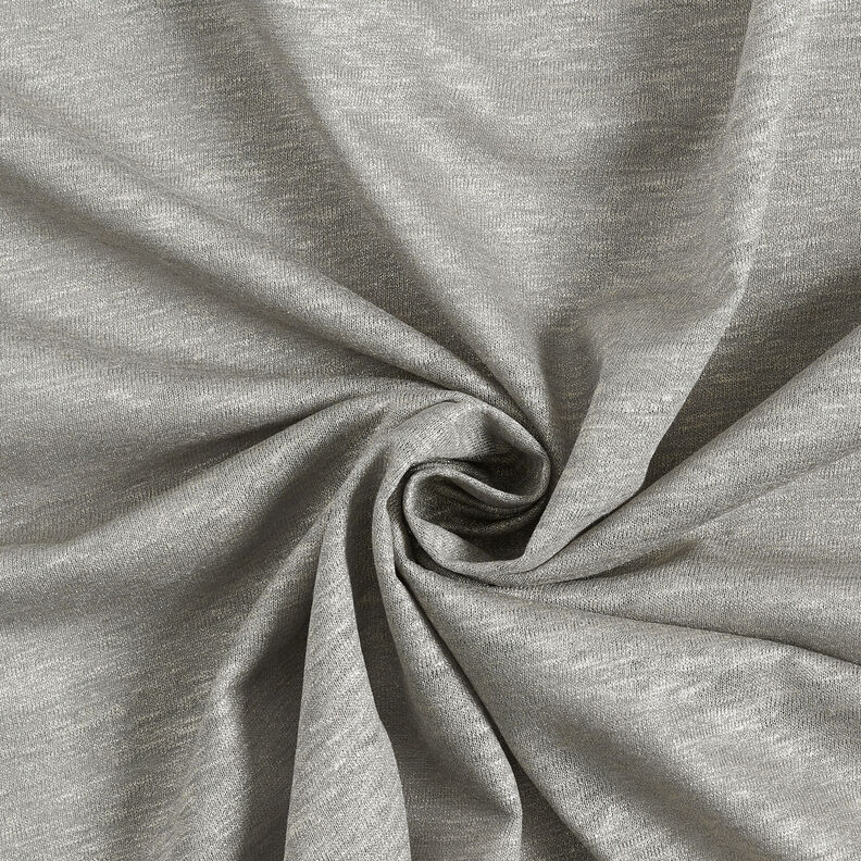 Jersey di lino melange lucido – grigio elefante/argento,  image number 4