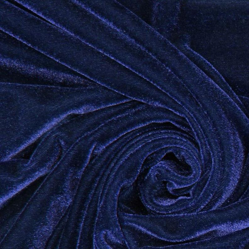 Velluto stretch blu marino,  image number 2