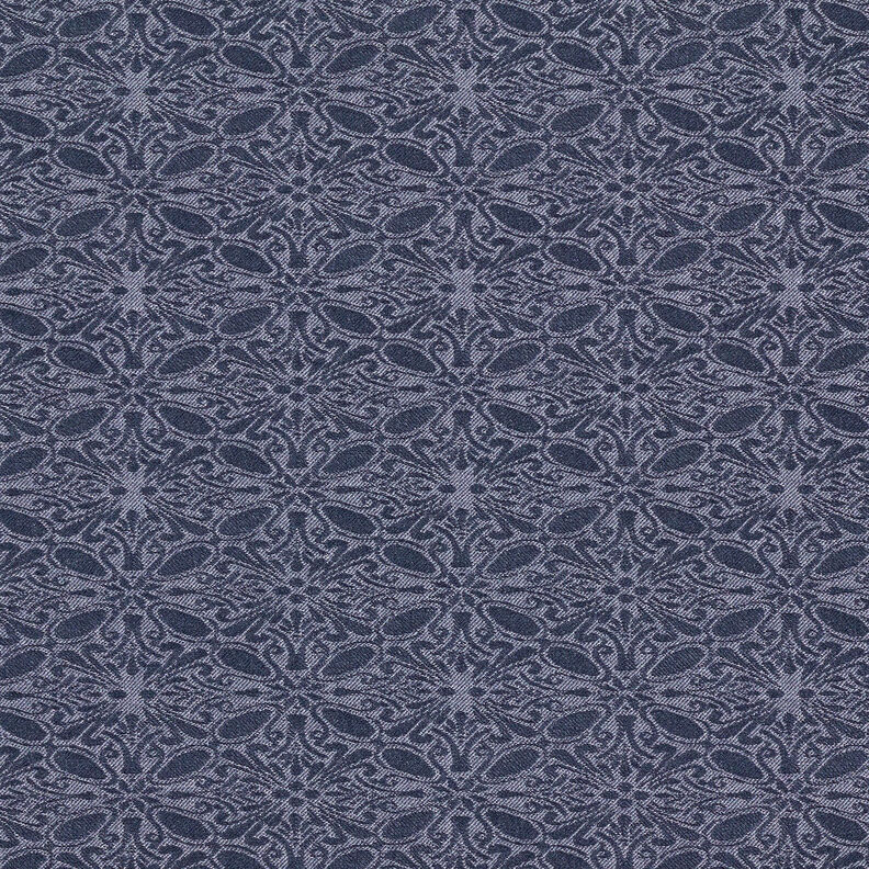 Jacquard elasticizzato con motivi ornamentali – colore blu jeans,  image number 1