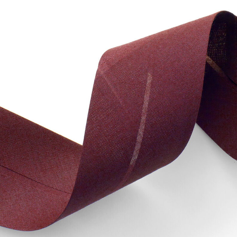 Nastro in sbieco Polycotton [50 mm] – rosso Bordeaux,  image number 2