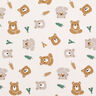 popeline di cotone Orso e castoro nella foresta – avorio,  thumbnail number 1