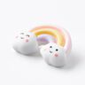 Bottone con occhiello arcobaleno [Ø 26 mm] – rosa chiaro/bianco,  thumbnail number 2