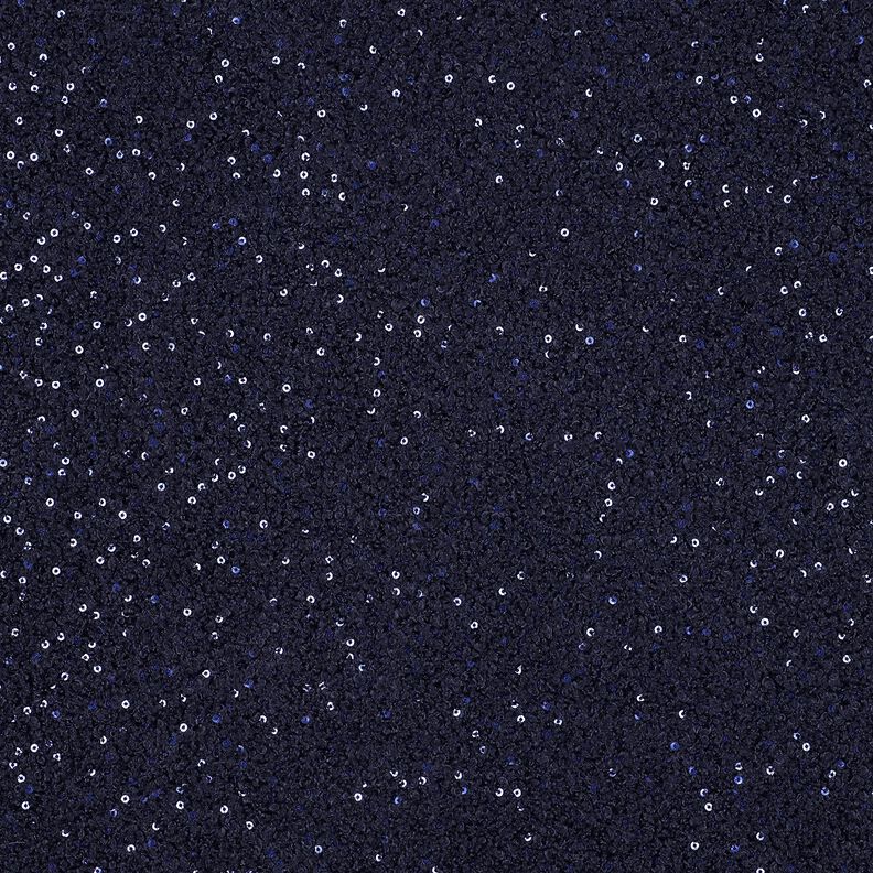 maglia bouclé paillettes tinta unita | Poppy Fabrics – blu notte, image number 1