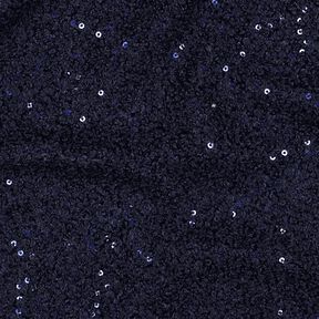 maglia bouclé paillettes tinta unita | Poppy Fabrics – blu notte, 