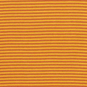 tessuto tubolare per polsini, righe sottili – terracotta/giallo, 