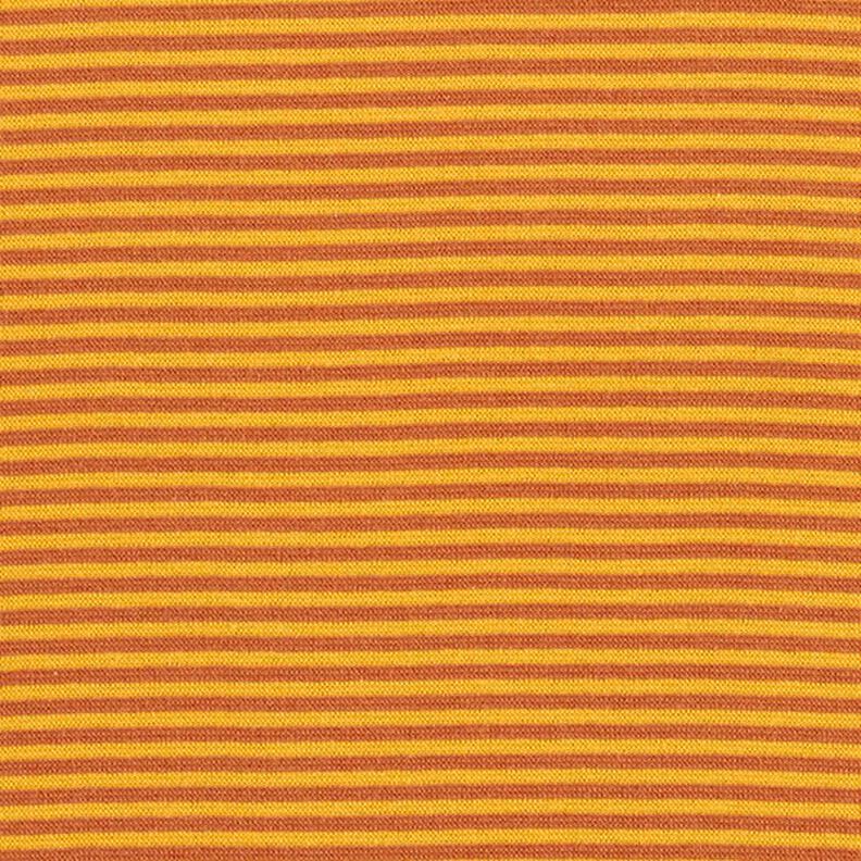 tessuto tubolare per polsini, righe sottili – terracotta/giallo,  image number 1