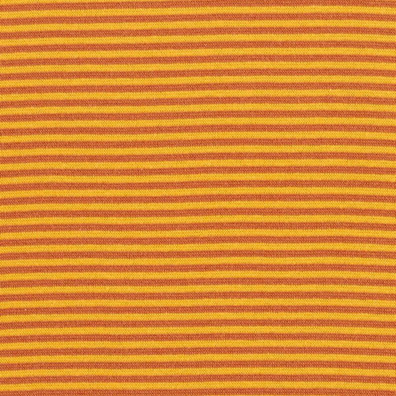 tessuto tubolare per polsini, righe sottili – terracotta/giallo,  image number 1
