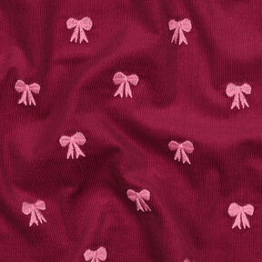 velluto a costine Fiocchi ricamati | Poppy Fabrics – rosso carminio, 