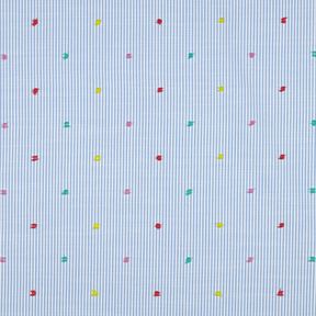 fine batista di cotone Bordo dobby e strisce | Poppy Fabrics – azzurro/bianco, 
