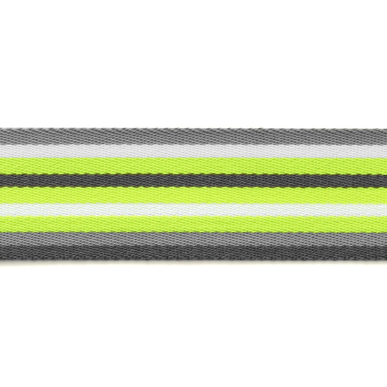 nastro gros-grain per borse, neon [ 40 mm ] – giallo neon/grigio,  image number 3