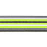 nastro gros-grain per borse, neon [ 40 mm ] – giallo neon/grigio,  thumbnail number 3