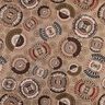tessuto arredo Jacquard Mandala elegante – talpa scuro/rosso borgogna,  thumbnail number 1