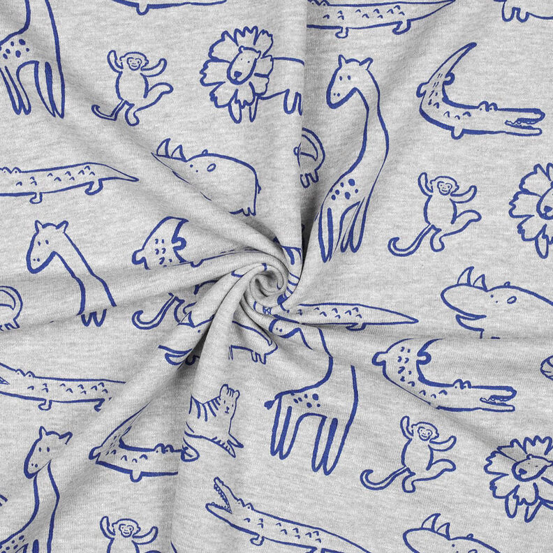 felpa Animali da safari | by Poppy – grigio argento/blu reale,  image number 3