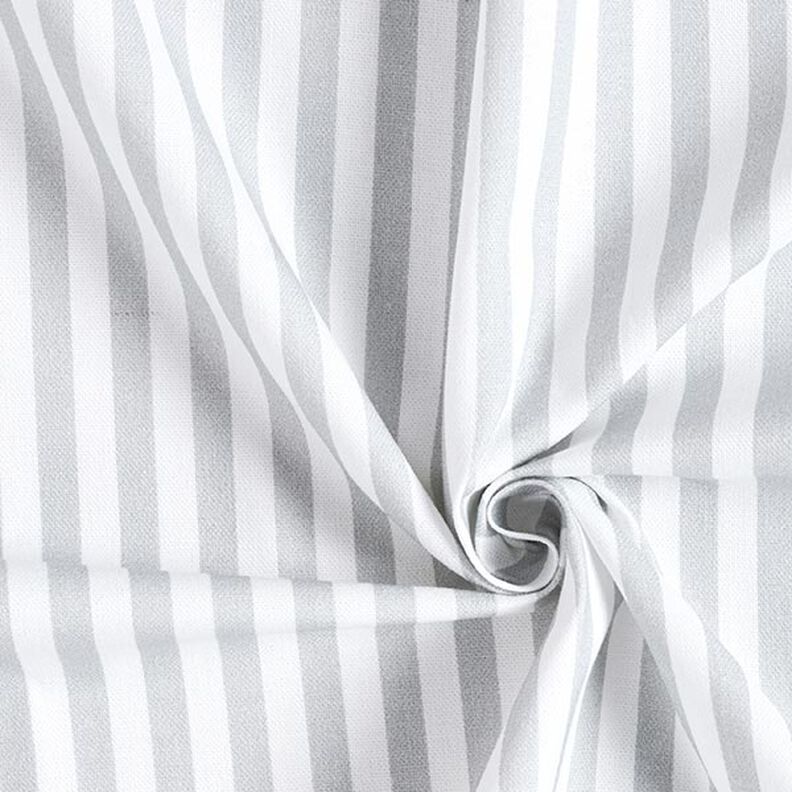 tessuto arredo mezzo panama righe longitudinali – grigio chiaro/bianco,  image number 3