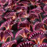 tessuto arredo tessuti canvas Ventaglio a fiori – nero/pink,  thumbnail number 2