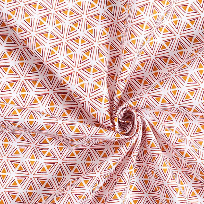 tessuto in cotone cretonne forme geometriche – bianco/giallo curry,  image number 3