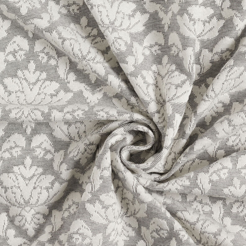 Jersey jacquard con motivi ornamentali – grigio chiaro/bianco,  image number 4