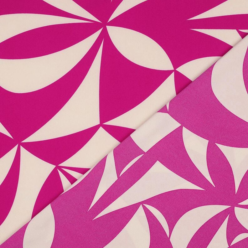 Tessuto elasticizzato per camicette con motivi geometrici | Poppy Fabrics – porpora/anacardo,  image number 4