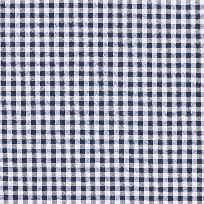 seersucker misto cotone, quadretti Vichy – blu marino,  image number 1