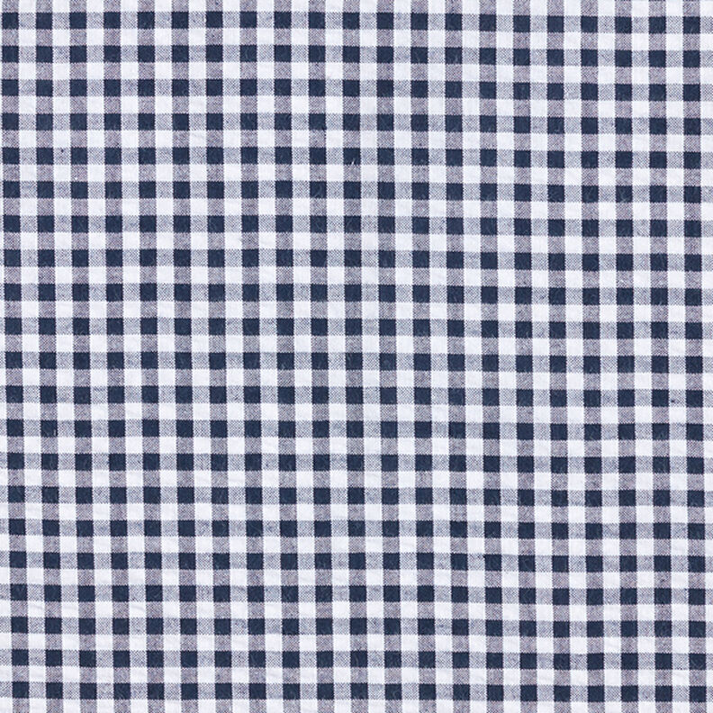 seersucker misto cotone, quadretti Vichy – blu marino,  image number 1