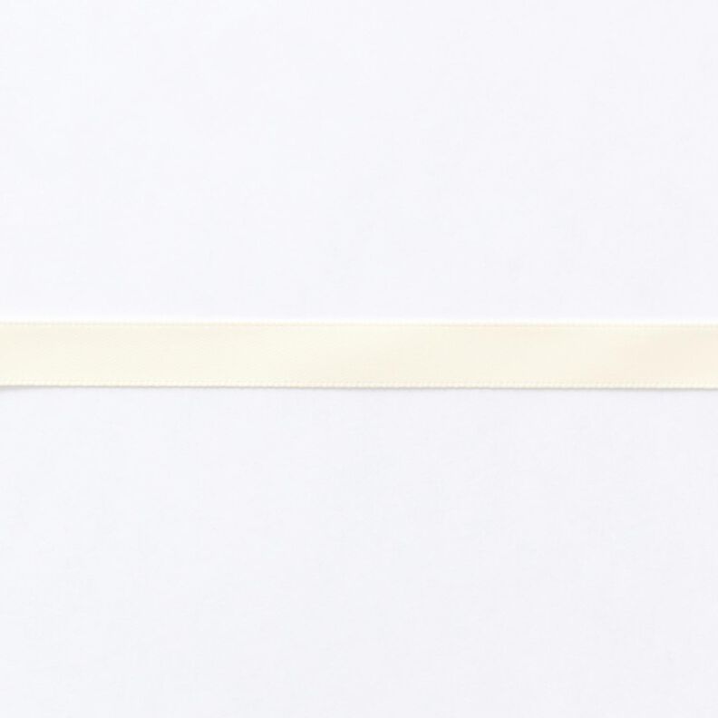 Nastro in satin [9 mm] – bianco lana,  image number 1