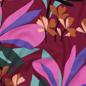 tessuto in viscosa stretch Spring Garden | Nerida Hansen – malva/abete blu, 