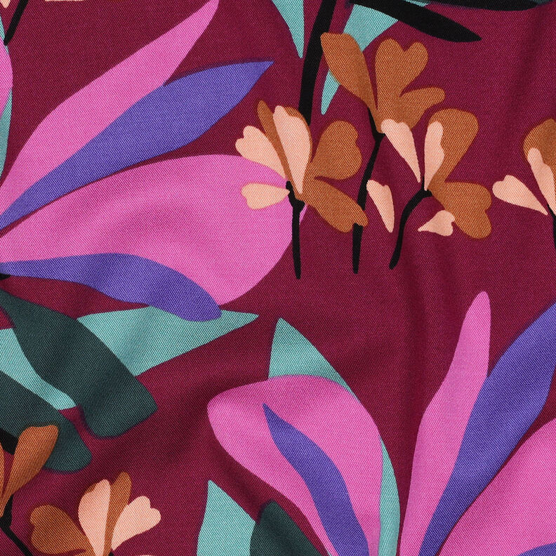 tessuto in viscosa stretch Spring Garden | Nerida Hansen – malva/abete blu,  image number 2