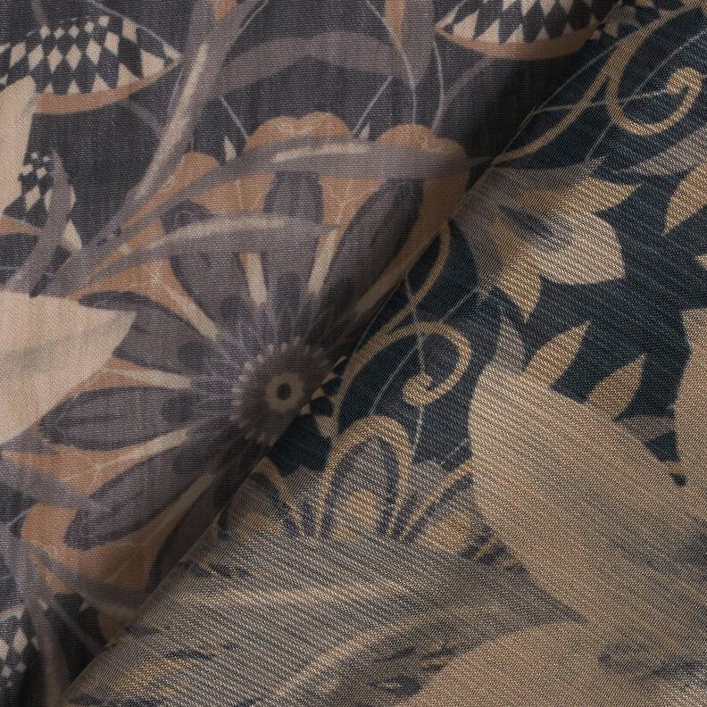 Fiori stilizzati in chiffon – nero,  image number 4