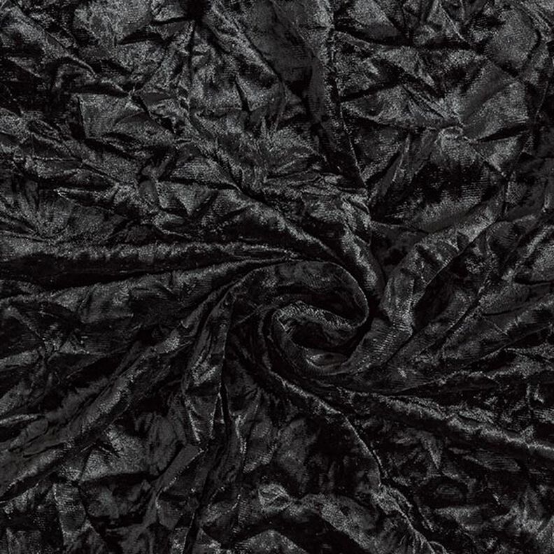 velluto stretch stropicciato – nero,  image number 3