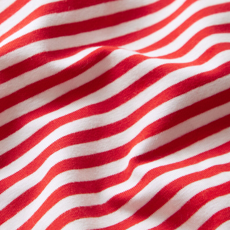 jersey di cotone righe sottili – rosso/bianco,  image number 2