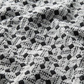 Tessuto per cappotto a quadretti &ndash; bianco/nero, 